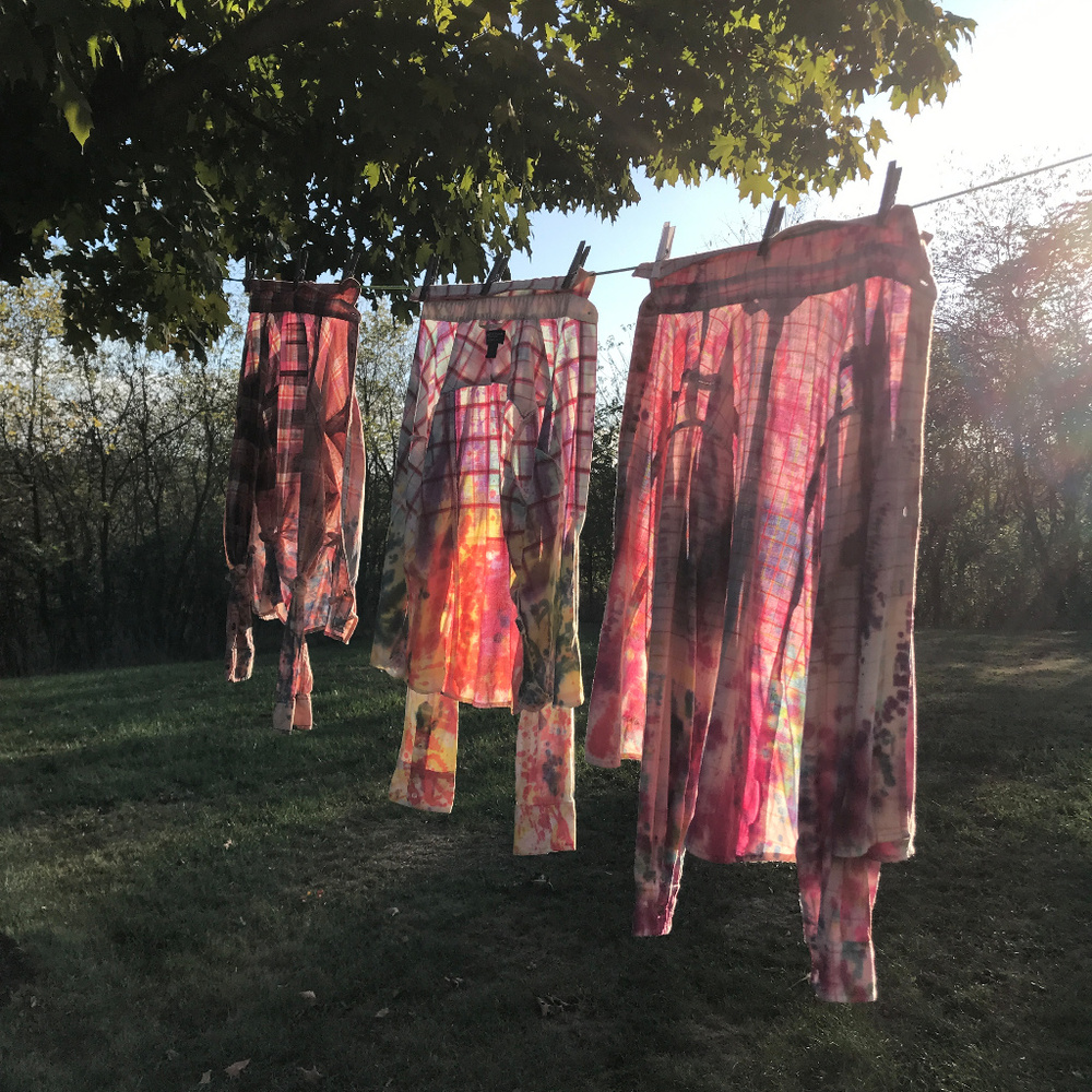 Distressed Custom Bleached Flannel Shirts Ooak - image 8